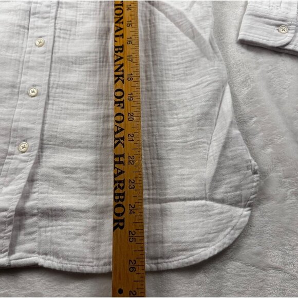 J.CREW Womens Classic Shirt Sz PS Garcon in cotton-Linen Gauze Botton-up Casual - Picture 9 of 12